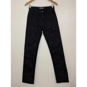 Vale Lives Made In Heaven Black Distressed Slim Fit Jeans Size 28